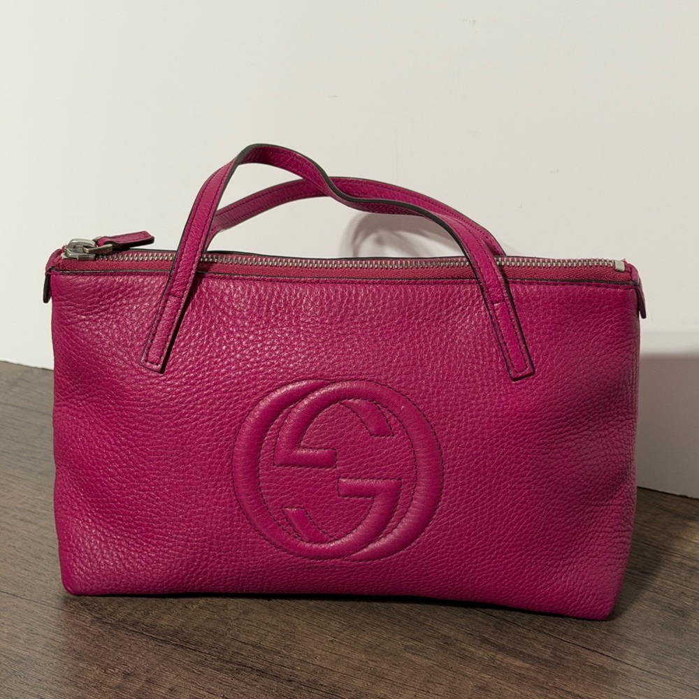 Gucci Fuchsia Leather Soho Mini Bag